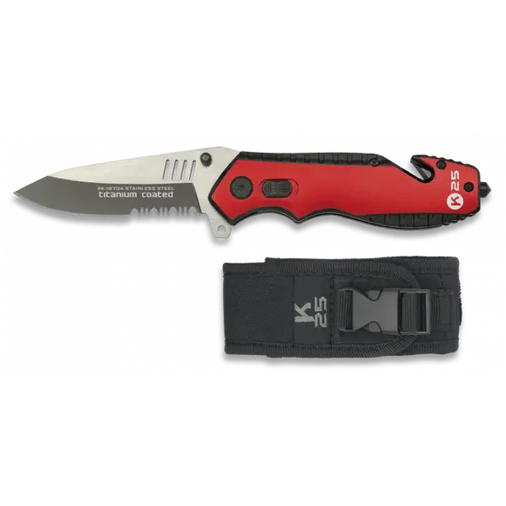 K25 Διασωστικός Σουγιάς "FOS RED & BLACK"
